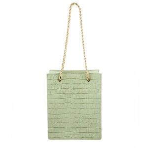 LOEFFLER RANDALL Antoinette Croc-effect Leather Tote In Green